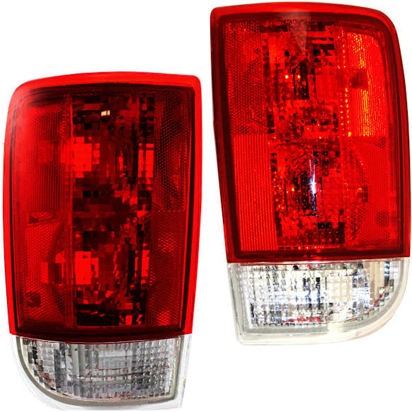 Driver and Passenger Side Halogen Tail Light, Without bulb(s), OE Replacement