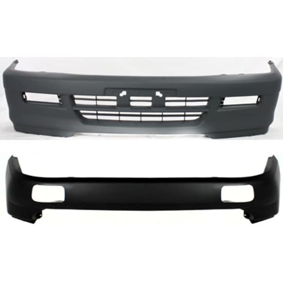 Front and Rear Primed Bumper Cover