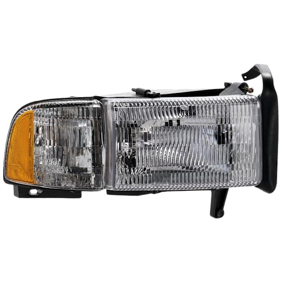 1994-2002 Dodge Ram 1500 - Driver and Passenger Side Halogen Headlight, With bulb(s), OE Replacement