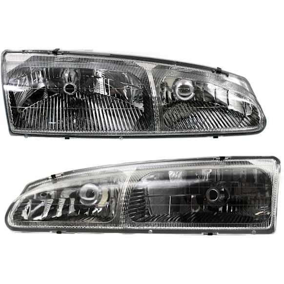 1996 Ford Thunderbird - Driver and Passenger Side Halogen Headlight, With bulb(s), OE Replacement