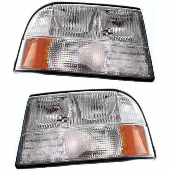 Driver and Passenger Side Halogen Headlight, With bulb(s), OE Replacement