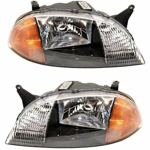 Driver and Passenger Side Halogen Headlight, Without bulb(s), OE Replacement