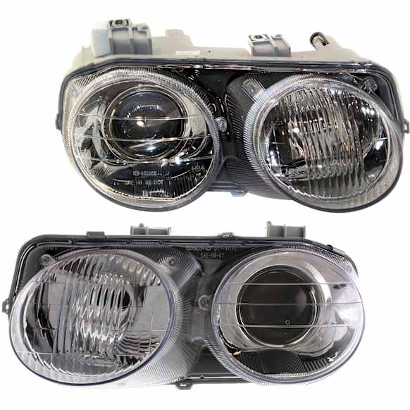 2000 Acura Integra - Driver and Passenger Side Halogen Headlight, Without bulb(s), OE Replacement, Sedan