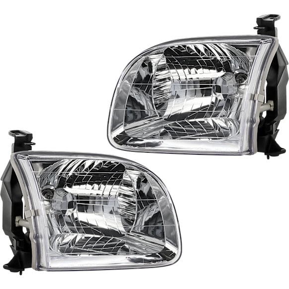 2003-2004 Toyota Tundra - Driver and Passenger Side Halogen Headlight, With bulb(s), OE Replacement