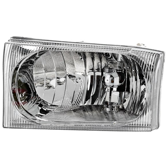 1999-2005 Ford F-350 Super Duty - Driver and Passenger Side Headlights, with Bulbs, Halogen, Clear Lens, Composite