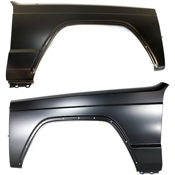1991 Jeep Cherokee - Front, Driver and Passenger Side Fender, For Models With Antenna and Wheel Opening Molding Holes