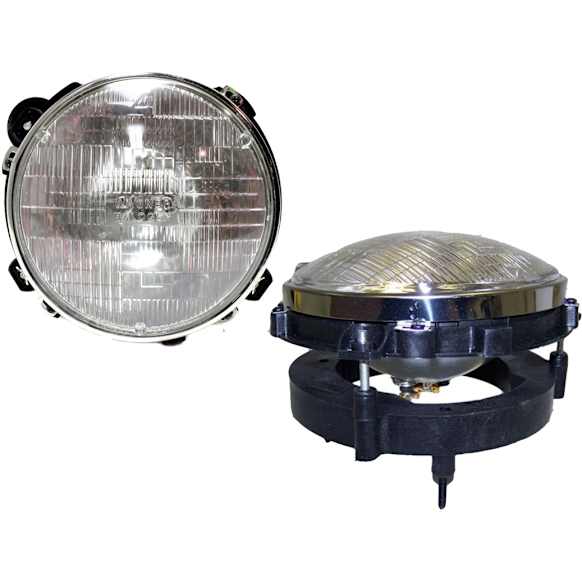 Driver and Passenger Side Halogen Headlight, With bulb(s), OE Replacement