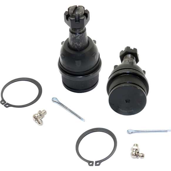 Front, Driver and Passenger Side, Lower Ball Joints, Non-Adjustable, Press-In Mounting Type