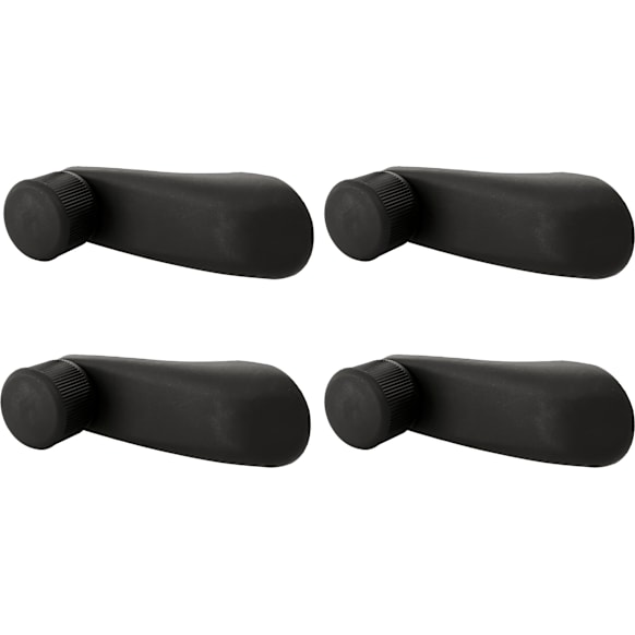 Window Cranks, Window Handle, Textured Black, Plastic, Set Of 4