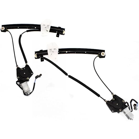 Front, Driver and Passenger Side Window Regulators, Power, With Motor