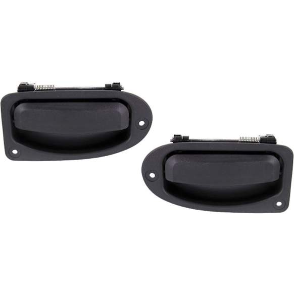 Rear, Driver and Passenger Side Interior Door Handles, Textured Black, without Door Lock Button, Extended Cab Pickup, USA Built Vehicle