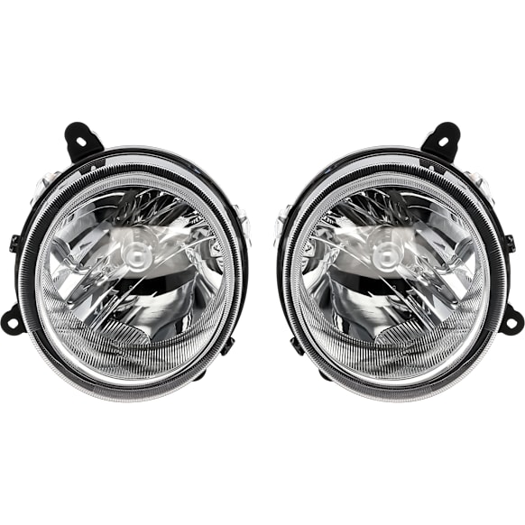 2007-2017 Jeep Patriot - Driver and Passenger Side Halogen Headlight, With bulb(s), OE Replacement,, CAPA Certified