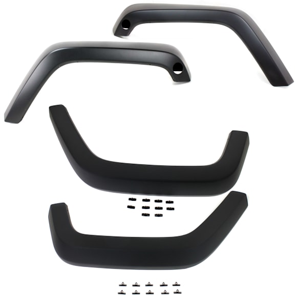 2011 Jeep Wrangler - Front and Rear, Driver and Passenger Side, Fender Flares, Front - Primed, Rear - Textured Black