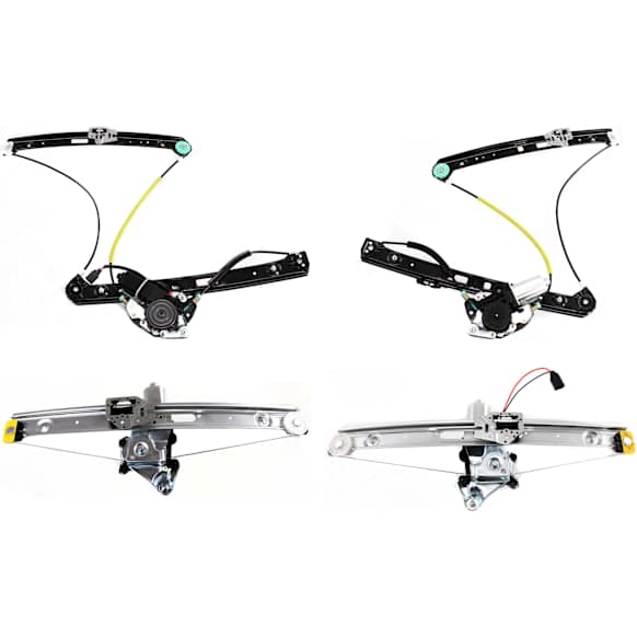 2003 BMW 325i - Front and Rear, Driver and Passenger Side Power Window Regulator, With Motor