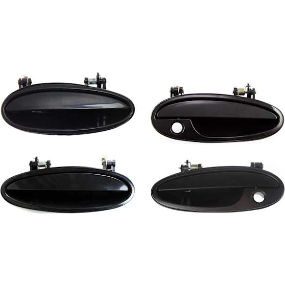1999 Pontiac Grand Prix - Front and Rear, Driver and Passenger Side Smooth Black Exterior Door Handle, Front Driver and Passenger Side - With Key Hole; Rear Driver and Passenger Side - Without Key Hole