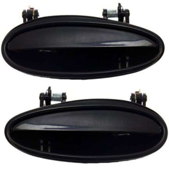 1997-2008 Pontiac Grand Prix - Front and Rear, Driver and Passenger Side Smooth Black Exterior Door Handle, Without Key Hole