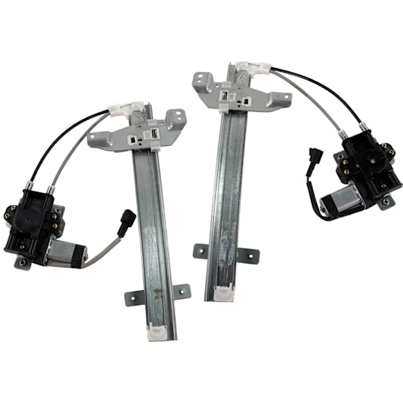 Rear, Driver and Passenger Side Power Window Regulator, With Motor