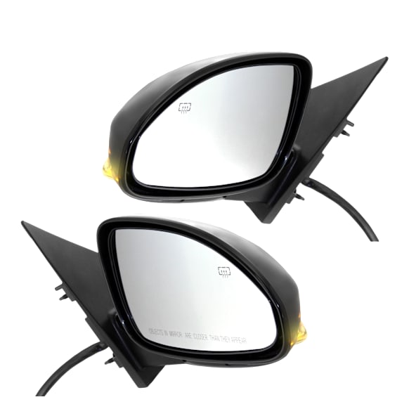 Driver and Passenger Side Mirrors, Power, Power Folding, Heated, Paintable, In-housing Signal Light, With memory, No Puddle Light, No Auto-Dimming, No Blind Spot Feature