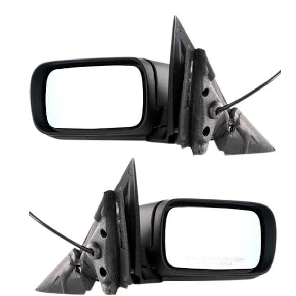 2001-2004 BMW 330i - Driver and Passenger Side Mirror, Power Adjust, Heated, Manual Folding, Paintable, No Signal Light, No Memory, No Puddle Light, No Auto-Dimming, No Blind Spot Feature