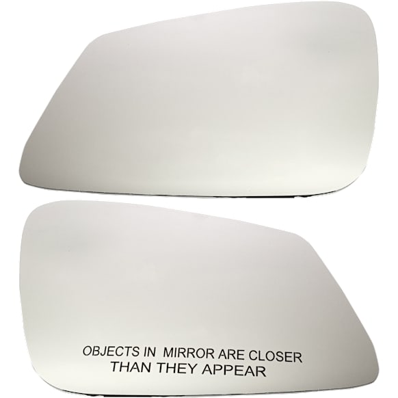 Driver and Passenger Side Mirror Glasses, Heated, No Blind Spot Feature, with Backing Plate, No Auto-dimming Feature