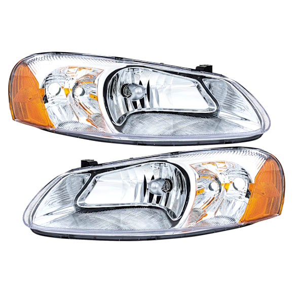2001-2006 Dodge Stratus - Driver and Passenger Side Halogen Headlight, With bulb(s), OE Replacement