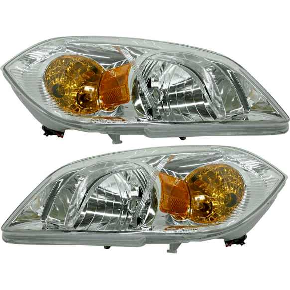 2010 Chevrolet Cobalt - Driver and Passenger Side Halogen Headlight, With bulb(s), OE Replacement