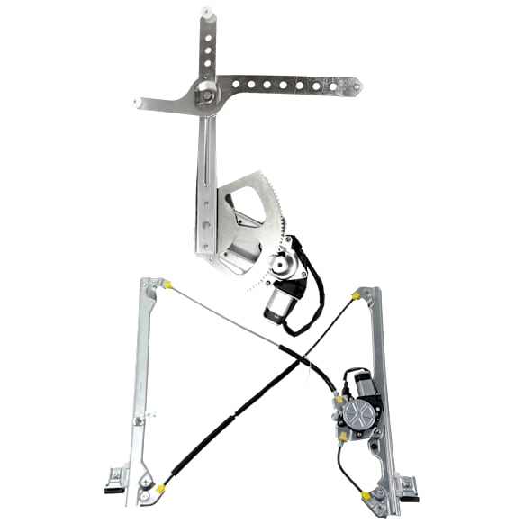 Front, Driver and Passenger Side Power Window Regulator, With Motor