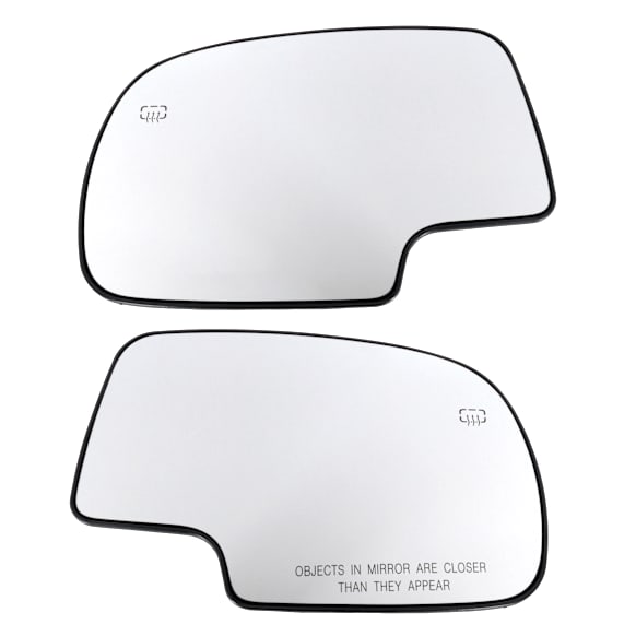Driver and Passenger Side Mirror Glass, Heated, Non-Towing, No Turn Signal Light, Blind Spot Detection, With Backing Plate