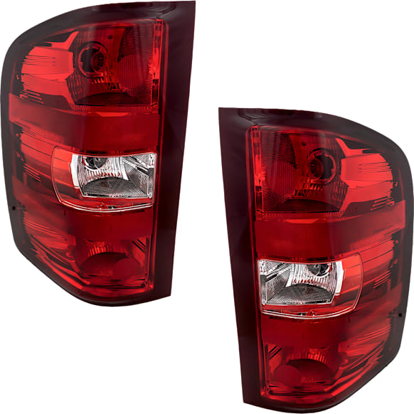 2013 GMC Sierra 3500 HD - Driver and Passenger Side Halogen Tail Light, With bulb(s), For Models With Dual Rear Wheels, OE Replacement