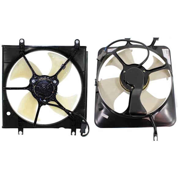 OE Replacement Radiator and A/C Condenser Fan Driver and Passenger Side, 2.0L, 4Cyl, Single fan