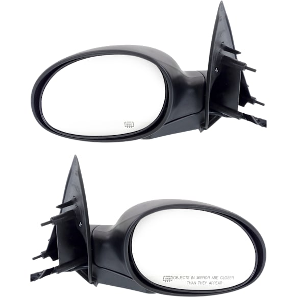 Driver and Passenger Side Mirrors, Power, Manual Folding, Heated, Textured Black, No Signal Light, No Memory, No Puddle Light, No Auto-Dimming, No Blind Spot Feature