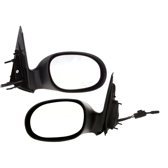 Driver and Passenger Side Mirror, Manual Adjust, Non-Heated, Non-Folding, Textured Black, No Signal Light, No Memory, No Puddle Light, No Auto-Dimming, No Blind Spot Feature