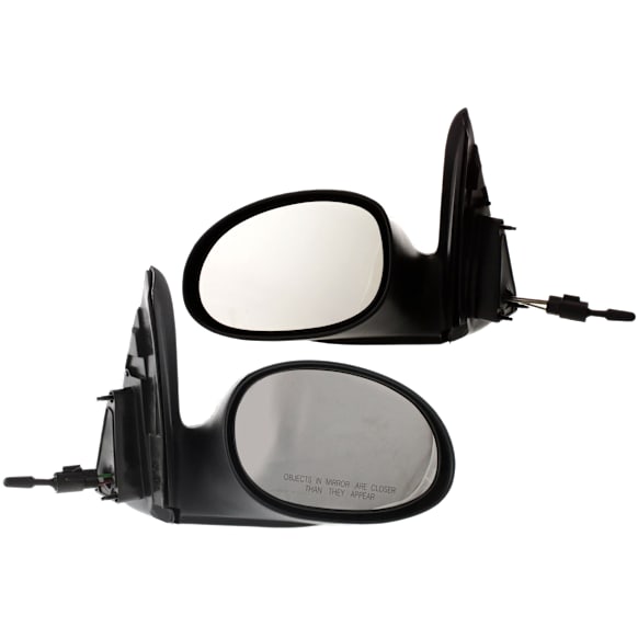 Driver and Passenger Side Mirror, Manual Adjust, Non-Heated, Non-Folding, Textured Black, No Signal Light, No Memory, No Puddle Light, No Auto-Dimming, No Blind Spot Feature