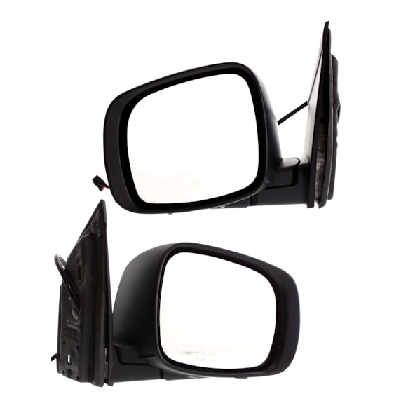 Driver and Passenger Side Mirror, Power Adjust, Heated, Manual Folding, With 1 Paintable and 1 Textured Black Cap, No Signal Light, No Memory, No Puddle Light, No Auto-Dimming
