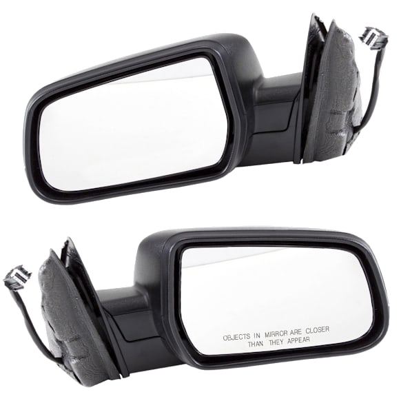 Driver and Passenger Side Mirror, Power Adjust, Non-Heated, Manual Folding, Textured Black, No Signal Light, No Memory, No Puddle Light, No Auto-Dimming, No Blind Spot Feature