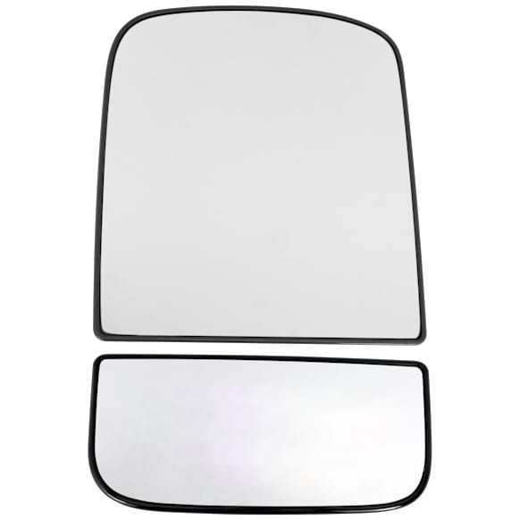 Driver Side, Upper and Lower Mirror Glass, Non-Heated, No Blind Spot Feature