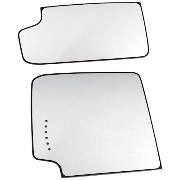 2015 GMC Sierra 2500 HD - Mirror Glass Driver Side, Upper and Lower, For Models With Spot Light, 2nd Design, Heated Upper Glass; Non-Heated Lower Glass, No Blind Spot Feature, In-glass Signal Light