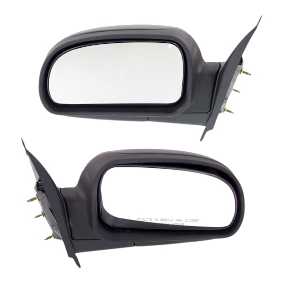 Driver and Passenger Side Mirrors, Manual Adjust, Manual Folding, Non-Heated, Textured Black, No Signal Light, No Memory, No Puddle Light, No Auto-Dimming