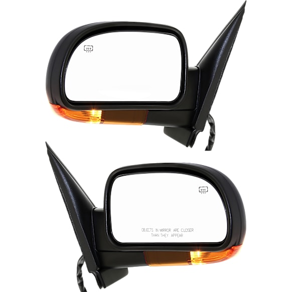 Driver and Passenger Side Mirrors, Power, Manual Folding, Heated, Paintable, In-housing Signal Light, With memory, No Puddle Light, No Auto-Dimming, No Blind Spot Feature