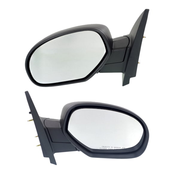2007 Chevrolet Tahoe - Driver and Passenger Side Mirror, Manual Adjust, Non-Heated, Textured Black, Manual Folding, No Signal Light, No Blind Spot Feature, No Memory, No Puddle Light, No Auto-Dimming