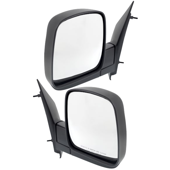 2003 Chevrolet Express 1500 - Driver and Passenger Side Mirror, Manual Adjust, Non-Heated, Textured Black, Manual Folding, No Signal Light, No Blind Spot Feature, No Memory, No Puddle Light, No Auto-Dimming