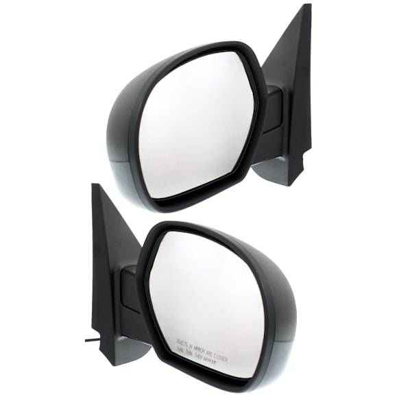 2007 Chevrolet Suburban 1500 LTZ - Driver and Passenger Side Mirror, For Models Without Off Road Package, Power Adjust, Heated, Textured Black, Manual Folding, No Signal Light, No Blind Spot Feature, No Memory, No Puddle Light, No Auto-Dimming