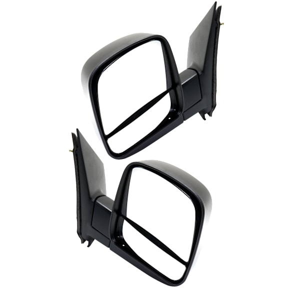 Driver and Passenger Side Mirror, Manual Adjust, Non-Heated, Manual Folding, Textured Black, No Signal Light, No Memory, No Puddle Light, No Auto-Dimming, With Blind Spot Glass