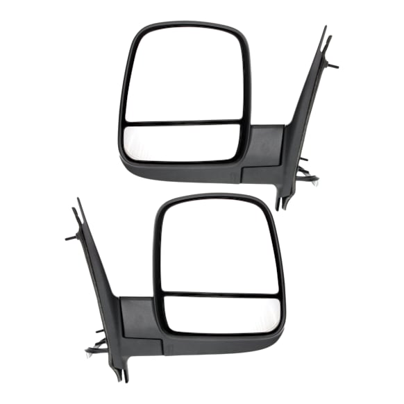 2009 Chevrolet Express 1500 - Driver and Passenger Side Mirror, Power Adjust, Heated, Textured Black, Manual Folding, No Signal Light, With Blind Spot Glass, No Memory, No Puddle Light, No Auto-Dimming
