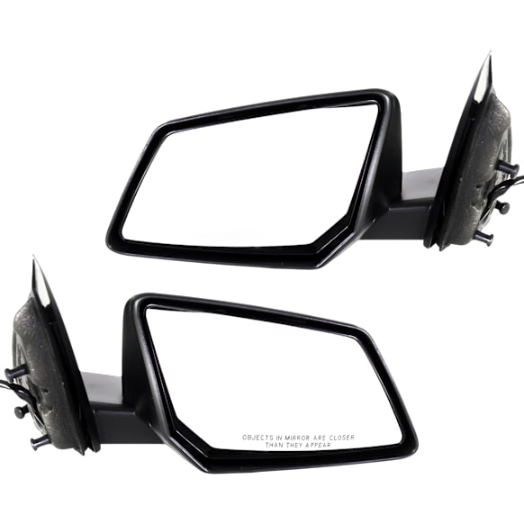 Driver and Passenger Side Mirror, Power Adjust, Non-Heated, Manual Folding, Textured Black, No Signal Light, No Memory, No Puddle Light, No Auto-Dimming, No Blind Spot Feature