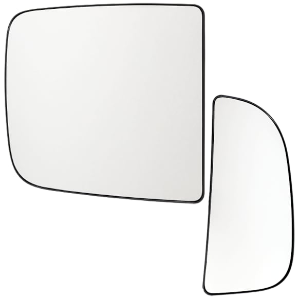 2013 Ram 2500 - Mirror Glass Passenger Side, Upper and Lower, For Models With Towing Mirror, Non-Heated, No Blind Spot Feature, No Signal Light