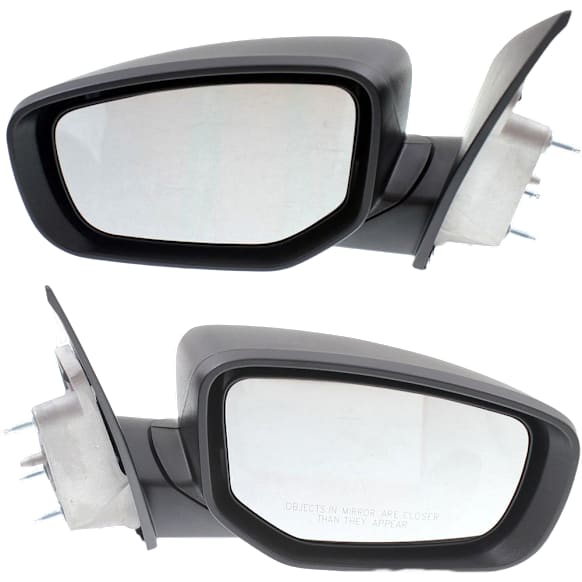2013-2016 Dodge Dart - Driver and Passenger Side Mirror, Manual Adjust, Non-Heated, Manual Folding, Textured Black, No Signal Light, No Memory, No Puddle Light, No Auto-Dimming, No Blind Spot Feature
