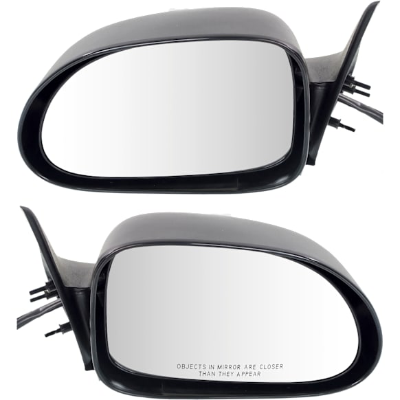 1999 Dodge Dakota - Driver and Passenger Side Mirror, Power Adjust, Non-Heated, Textured Black, Non-Folding, No Signal Light, No Blind Spot Feature, No Memory, No Puddle Light, No Auto-Dimming