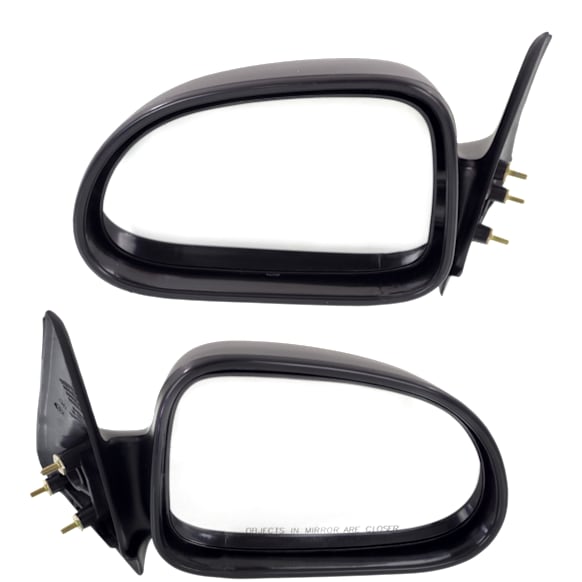 1997-2004 Dodge Dakota - Driver and Passenger Side Mirrors, Manual Adjust, Non-Folding, Non-Heated, Textured Black, No Signal Light, No Memory, No Puddle Light, No Auto-Dimming, No Blind Spot Feature