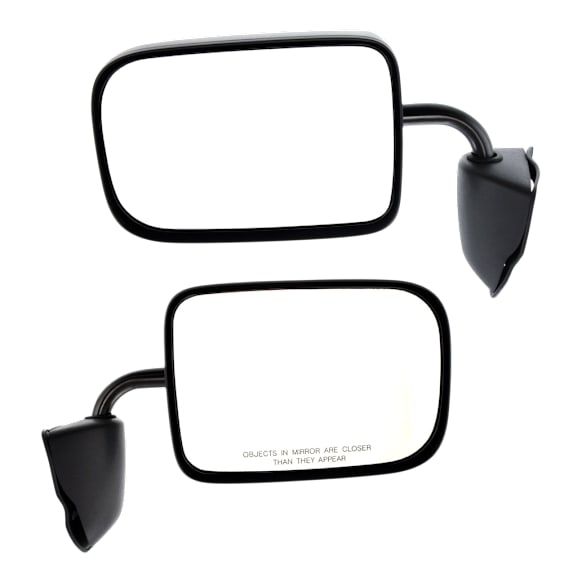 Driver and Passenger Side Non-Towing Mirrors, Manual Adjust, Manual Folding, Non-Heated, Textured Black, No Signal Light, No Memory, No Puddle Light, No Auto-Dimming